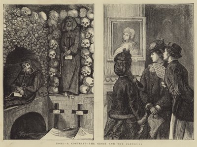 Rzym, kontrast, Cenci i Cappuccini autorstwa Francis S. Walker